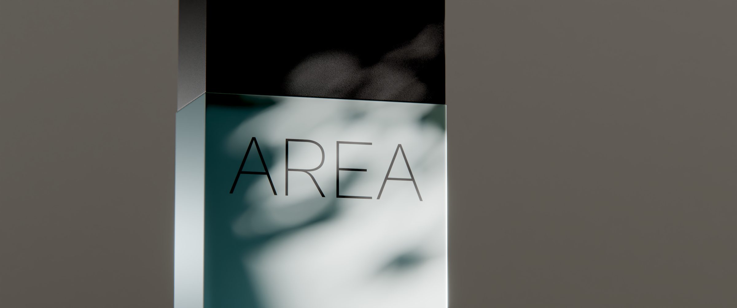 AREA 617 bottle in a sunlit 3D scene, still 1