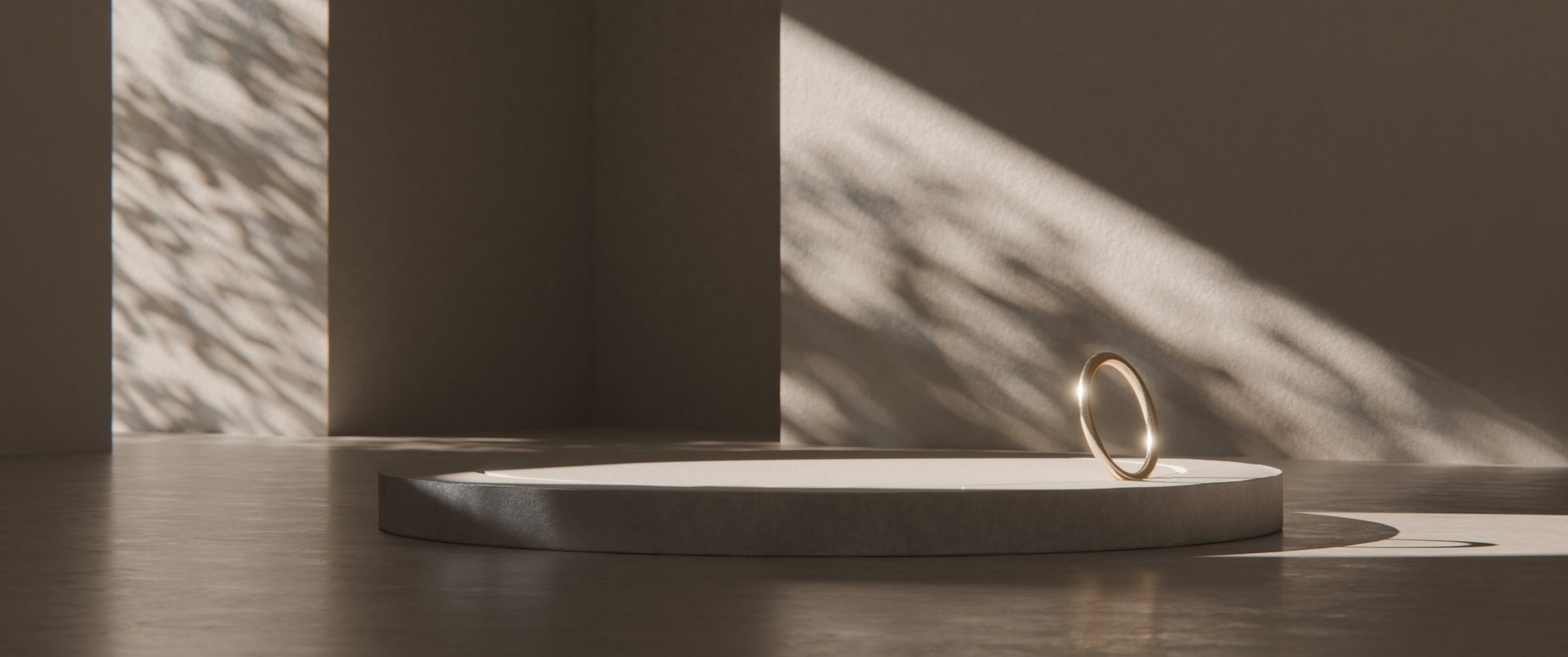 AREA 617 bottle in a sunlit 3D scene, still 2