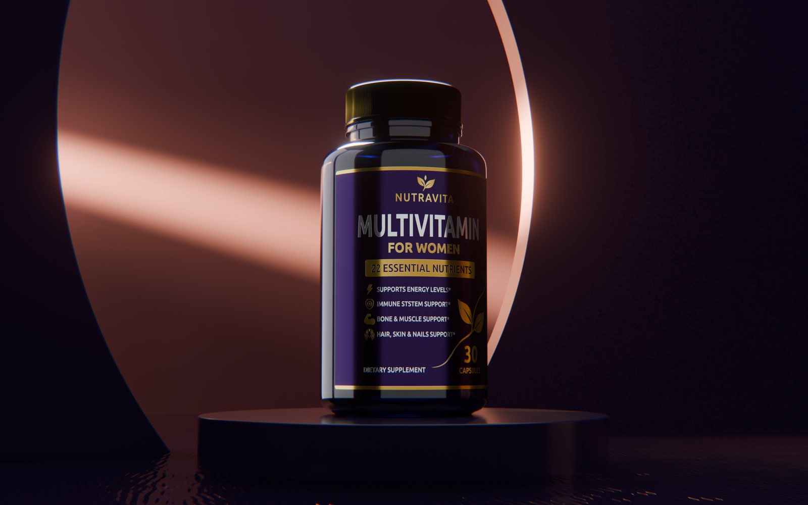 A product shown as a 3D render and as a photo