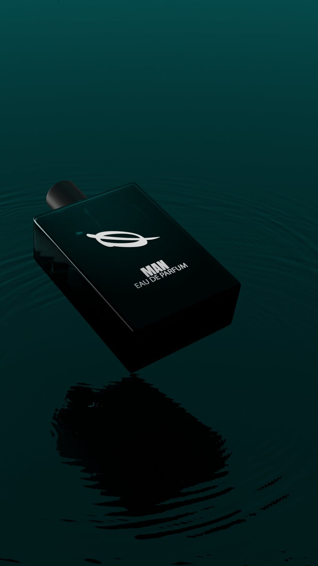 MAN Eau de Parfum bottle in a 3D render, still 1