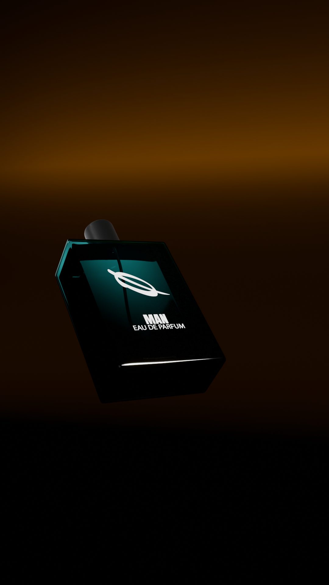 MAN Eau de Parfum bottle in a 3D render, still 2
