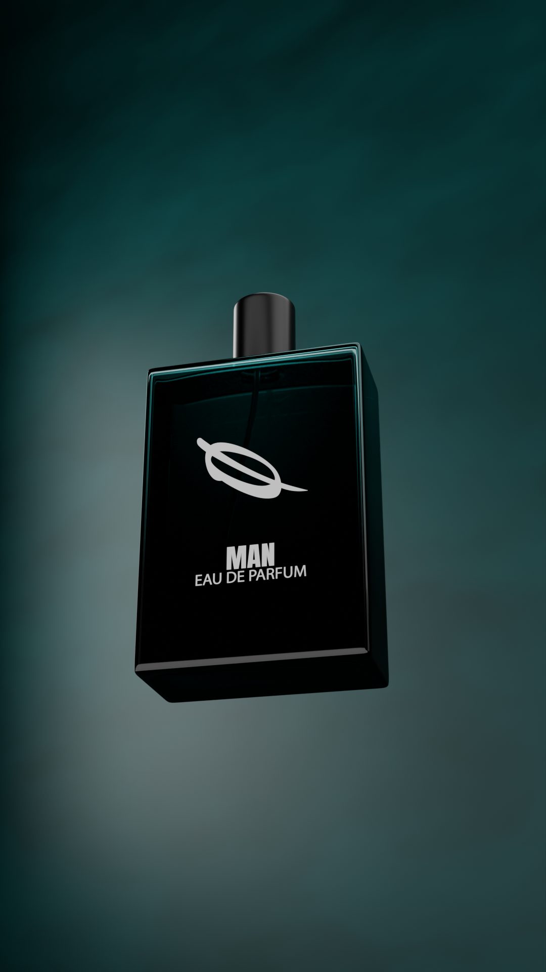 MAN Eau de Parfum bottle in a 3D render, still 3