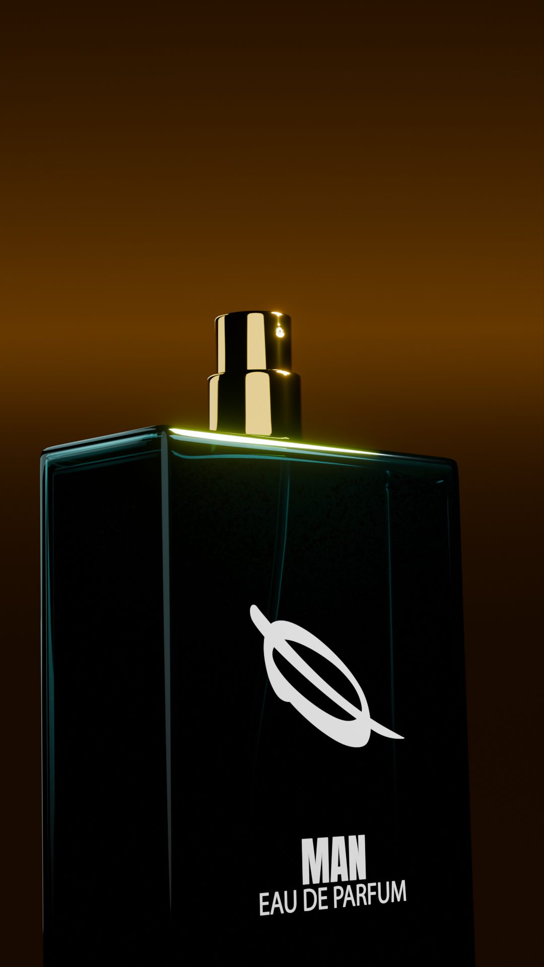 MAN Eau de Parfum bottle in a 3D render, still 4