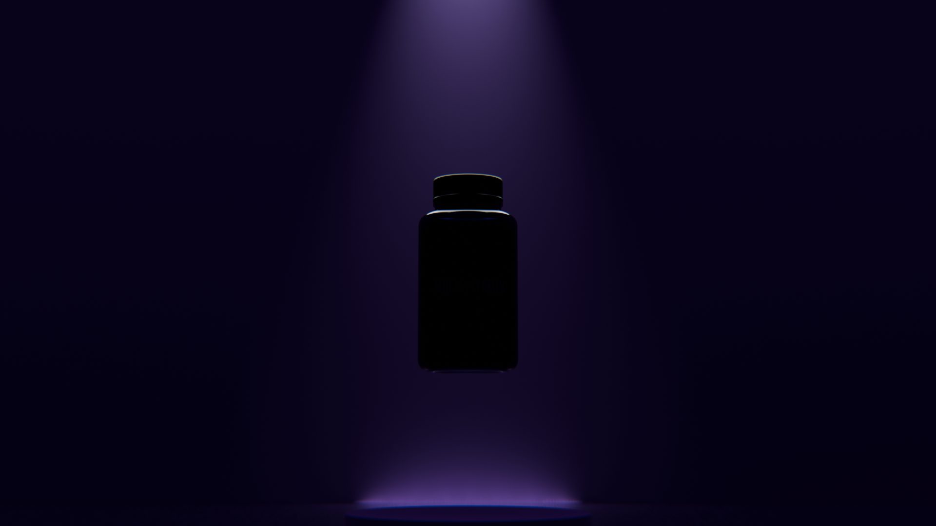 Multivitamin bottle in a 3D render, still 4